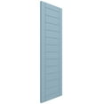 thumbnail image 2 of Ekena Millwork 12"W x 31"H True Fit PVC Horizontal Slat Framed Modern Style Fixed Mount Shutters, Peaceful Blue (Per Pair - Hardware Not Included), 2 of 9