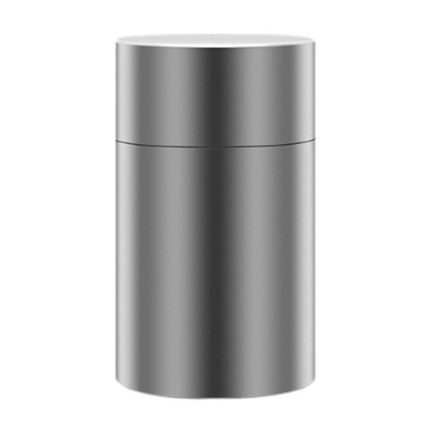 Contenedor de almacenamiento de aluminio portátil moderno compacto recipiente hermético lata de metal sellada para encimera de cocina de azúcar de plata