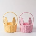 thumbnail image 5 of Easter Bunny Basket, Woven Cotton Rope Storage Basket with Rabbit Ears, Cute Easter Gift Basket for Kids Boys Girls, Easter Decorations Egg Storage Basket with Handle, 5 of 8