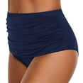 thumbnail image 4 of Women‘S High Waisted Swim Bottom Ruched Bikini Tankini Swimsuit Briefs, 4 of 5
