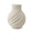BEIGE, variant on DBOZE Modern Spiral Vase – Matte White Finish, Sculptural Ruffled Rim Decorative Vase, 9.8” Minimalist Home Decor for Living Room, Bathroom, Coffee Table