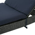 thumbnail image 6 of Anthony Outdoor Wicker Adjustable Chaise Lounge with Cushion, Grey, 6 of 6