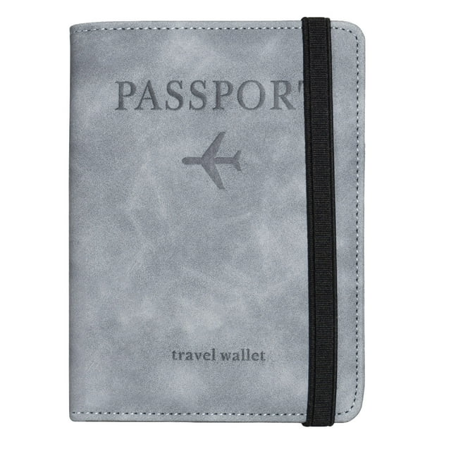 EGNMCR Skin Feel Retro Passport Case With Multi-card Slot RFID Anti-scanning Card Passport holder