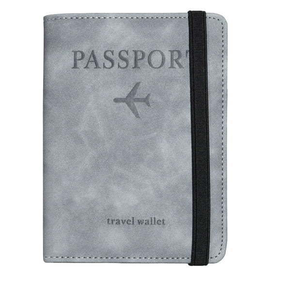 Lolmot Skin Feel Retro Passport Case with Multi-Card Slot Rfid Anti-Scanning Waterproof Card