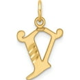 thumbnail image 1 of 14K Yellow Gold Diamond-Cut Letter V Initial Charm (Width 12.3) (Length 21) - Jbsp, 1 of 5