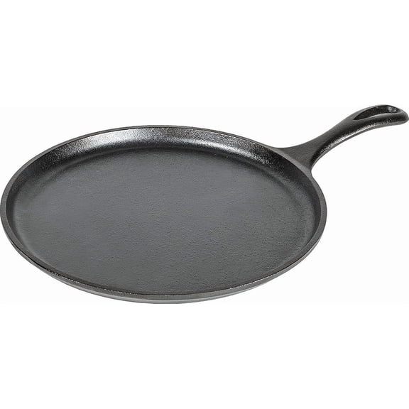 Round Seasoned Cast Iron Griddle, 10.5 Inches