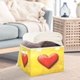 thumbnail image 5 of Storage Box With Lid 16.5x12.6x11.8In Foldable Stacked Household Storage Box Yellow Background Love Heart, 5 of 7