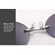 thumbnail image 4 of Gafas de sol retro redondas con clip en la nariz The Matrix oso de fresa  Hogar, 4 of 5