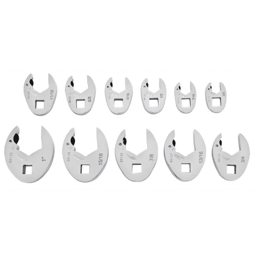GearWrench 89118 11 Piece Sae Ratcheting Crowfoot Wrench Set