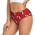thumbnail image 2 of Fotbe Bulldog Red Calzones Estampados para Mujer – Ropa Interior de Algodón, Cómoda, Suave y Elástica-X-Small, 2 of 6