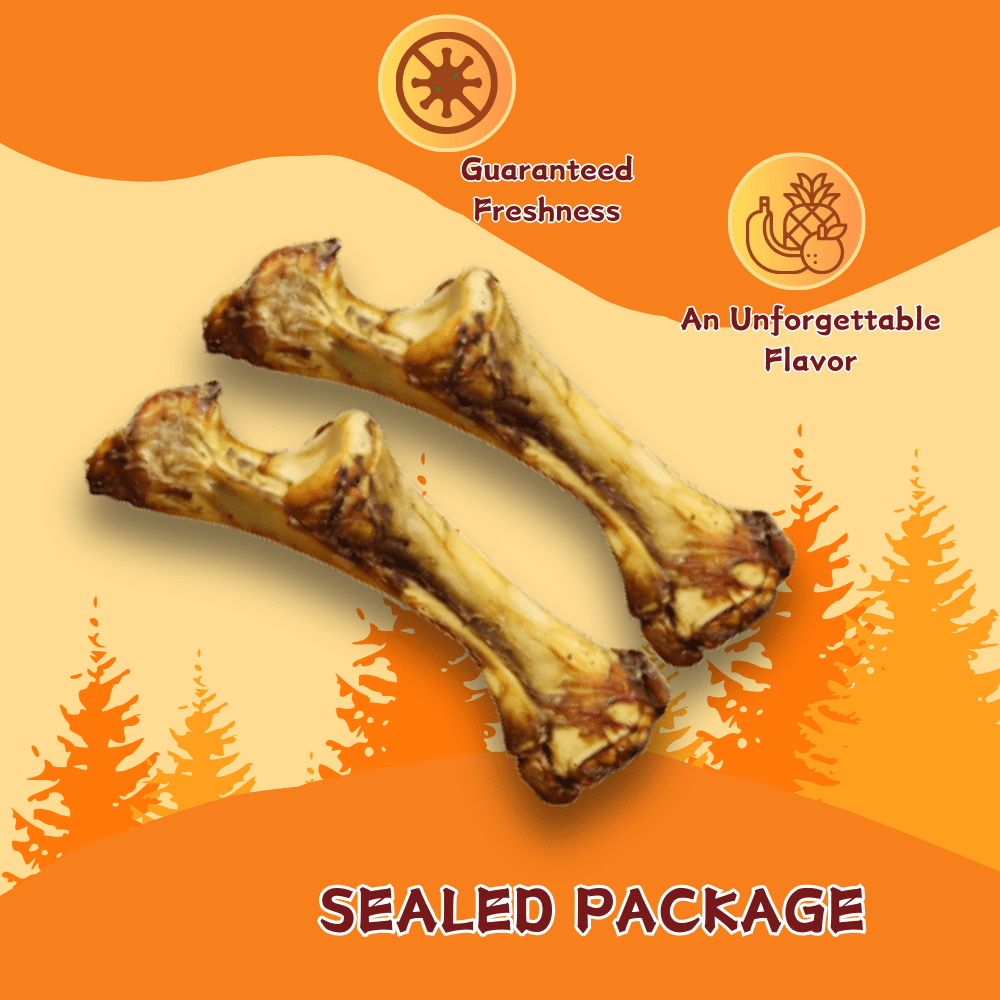 Tender Touch All-Natural Beef Shoulder Blade Bones for Dogs, Slow-Roasted Flat Bone for Medium to Large Breeds, USA Sourced，4 Count