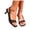 Black, variant on Women Square Open Toe Slingback Mule Heels, Polka Dot Cotton Polyester Blend Upper Slip On Kitten Heel Sandals