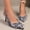 Silver, variant on Women‘s Bow Tie Slingback Pumps Pointed Toe Kitten Low Heel Dress Heeled Sandals Wine 9(42)