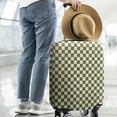 thumbnail image 2 of Olive Green and White Checkerboard Pattern Luggage Cover Fashion Suitcase Cover Baggage Covers Fit 25-28 Inch Luggage (Go Travel), 2 of 4