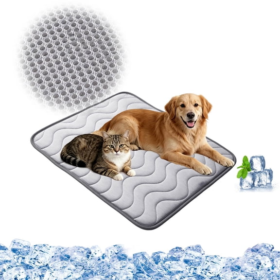 Pet Cooling Mats for Dogs, Cooling Pet Bed Outdoor & Indoor Use Summer Cover, Summer Cool Pad for Dogs Cats, Non- Washable Pet Blanket for Crate Kennel Travel, S (19.69"L x 15.75"W)