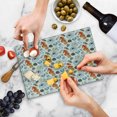 thumbnail image 5 of Animal Cutting Board, Bunch of Deep Sea Elements with Screw Shell Crabs Urchin Oyster Coral Ammonit Print, Decorative Tempered Glass Cutting and Serving Board, Small Size, Multicolor, by Ambesonne, 5 of 5
