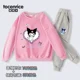 thumbnail image 1 of Sanrios My Melody Kuromi-Conjunto de ropa deportiva para niña, jersey de cuello redondo con estampado de corazón de amor, pantalones informales, Kawaii, cálido, regalo, 1 of 5