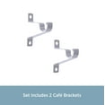 thumbnail image 6 of Kenney Steel Café Curtain Rod Mounting Brackets, Set of 2, Silver Finish, 6 of 6