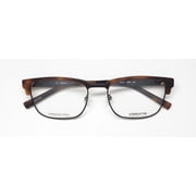 Claiborne 247 Full Rim Rectangular Brown Havana Eyeglasses