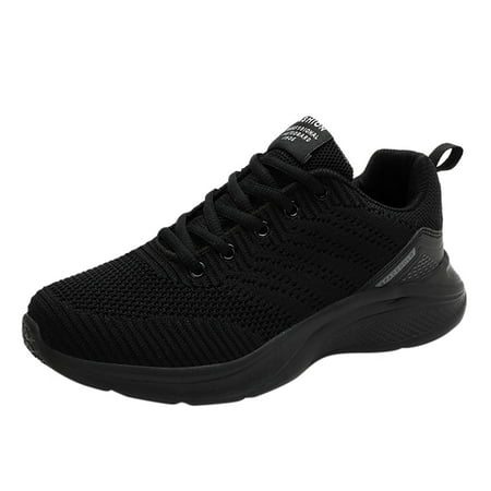 

TOYFUNNY Womens Flyknit Mesh Lace-Up Breathable Soft Sole Running Sneakers