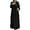 Black, variant on Womens Dresses Bohemian Polka Print Dress with Long Sleeves Prayer Clothes Style Plus Size and Fashionable Long Sleeve Dress for Women Black XXXXL