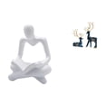 thumbnail image 1 of Estatua De Reno Pensador Abstracto Creativo, Escultura Artesanal, Ciervo Sentado De Pie, Adorno Para Sala De Estar, Decoración De Oficina, 1 of 8