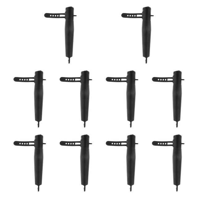 jinwen 10 Pcs Manchons de Pointe de Canne à Pêche Accessoires de Pêche Portables Compacts Noir