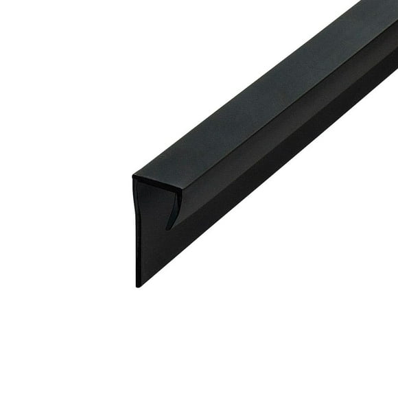 Outwater Plastic J Channel Fits Material 1/4 Inch Thick Black Styrene Cap Moulding 8 Foot Length Pro Pack (Pack of 5, 40 Feet Total)