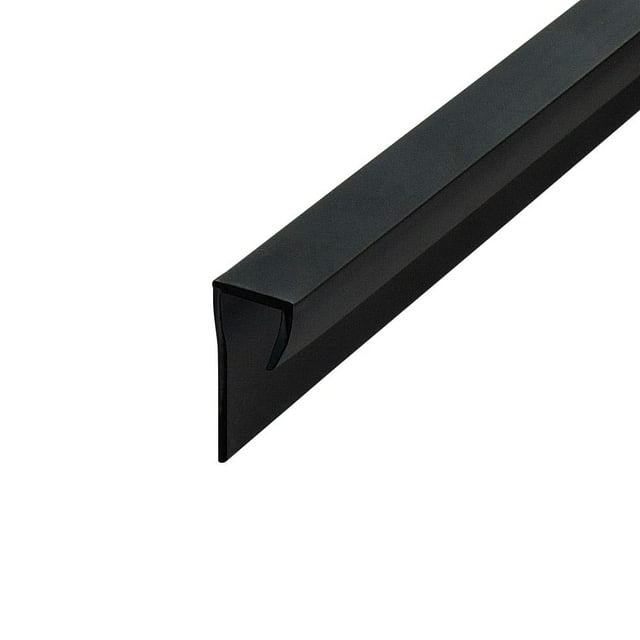Outwater Plastic J Channel Fits Material 1/4 Inch Thick Black Styrene Cap Moulding 8 Foot Length Pro Pack (Pack of 5, 40 Feet Total)