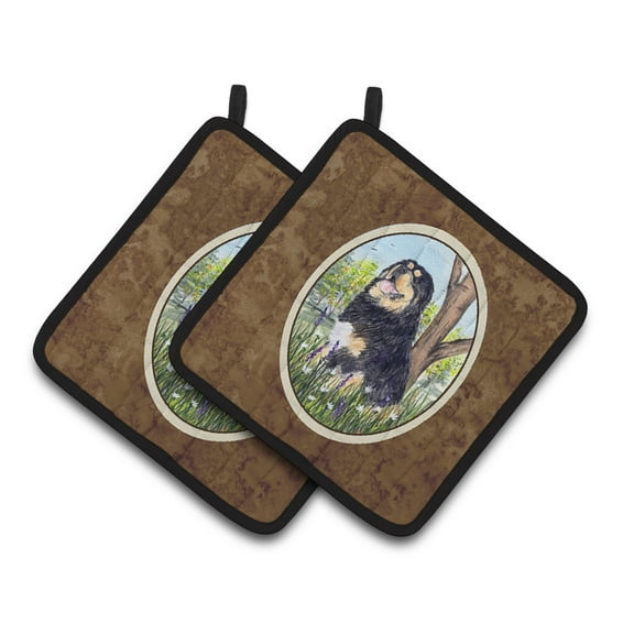 Carolines Treasures SS8106PTHD Tibetan Mastiff Pair of Pot Holders, 7.5HX7.5W, multicolor