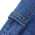 thumbnail image 4 of KIDSCOOL SPACE Baby Girls Wide-leg Cargo Jeans,Toddler Boy Elastic Waist with D-ring Loops Stretch Denim Pants,Mid Blue,18-24 Months, 4 of 6