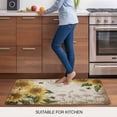 thumbnail image 5 of Sunflowers Doormat Outdoor Entrance 16"x24", Vintage Yellow Floral Farm Butterfly Absorb Moisture Dirt Door Mats, Non-Slip Rubber Backing Floor Mats Indoor, Low-Profile Front Door Rugs, 5 of 9
