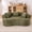 Green, variant on Crescent Shaped Sofa, Modern Low Back Design with Deep Cushions, Self-Inflating Foam and Spring Large 3-Seater Sofa No Assembly, Gray Chenille Fabric