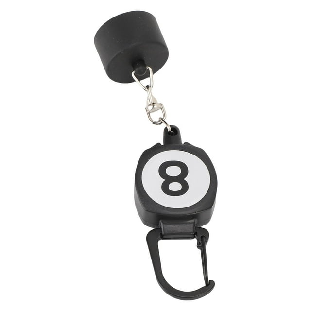 Pool Chalk Holder, Billiard Chalk Holder ABS Portable with Retractable Rope Buckle for Billiard Accessory