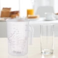 thumbnail image 2 of EeaseMX taza medidora de plástico PP con escala, transparente, para leche horneada, té, recipiente medidor (raya horizontal con tapa, 2000 ml, transparente), 2 of 8