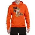 thumbnail image 2 of Wild Bobby God Made Me This Way Cross with Sunflowers Inspirational/Christian Unisex Hoodie Sweatshirt, Orange, Large, 2 of 6