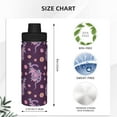 thumbnail image 3 of Picia Snake And Flower Pattern Water Bottle 18 oz Stainless Steel Insulated Bottles With Handle Leak Proof Gym Sport Water Jug BPA-free insulated kettle For Men Women Adults, 3 of 7