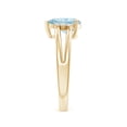 thumbnail image 3 of Angara Natural 1.12 Ct. Aquamarine with Diamond Classic Ring in 14K Yellow Gold for Women (Ring Size: 11.5), 3 of 10