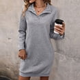 thumbnail image 4 of WJHWSX Womens Fall Dresses,Casual Dresses for Women,Fall Dresses for Women 2025,Long Sleeve,Pockets,Comfort Fit,Solid,XL, 4 of 7