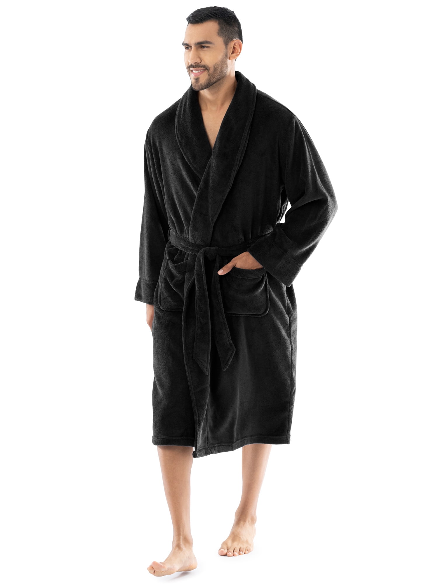 Fruit of the Loom Men's Sleep Soft Fleece Robe, One Size
