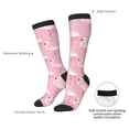 thumbnail image 4 of Naloa Pink Flamingo Thigh High Socks Extra Long Stretchy Sock Women Over Knee High Opaque Stocking Daily Wear, 4 of 6