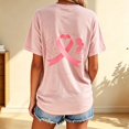 thumbnail image 7 of Breast Cancer Shirts Wome Pink Ribbon Tshirt Cancer Awareness Tee Summer Short Sleeve Tops Support Squad Cancer T-Shirt Daily Wear, 7 of 7