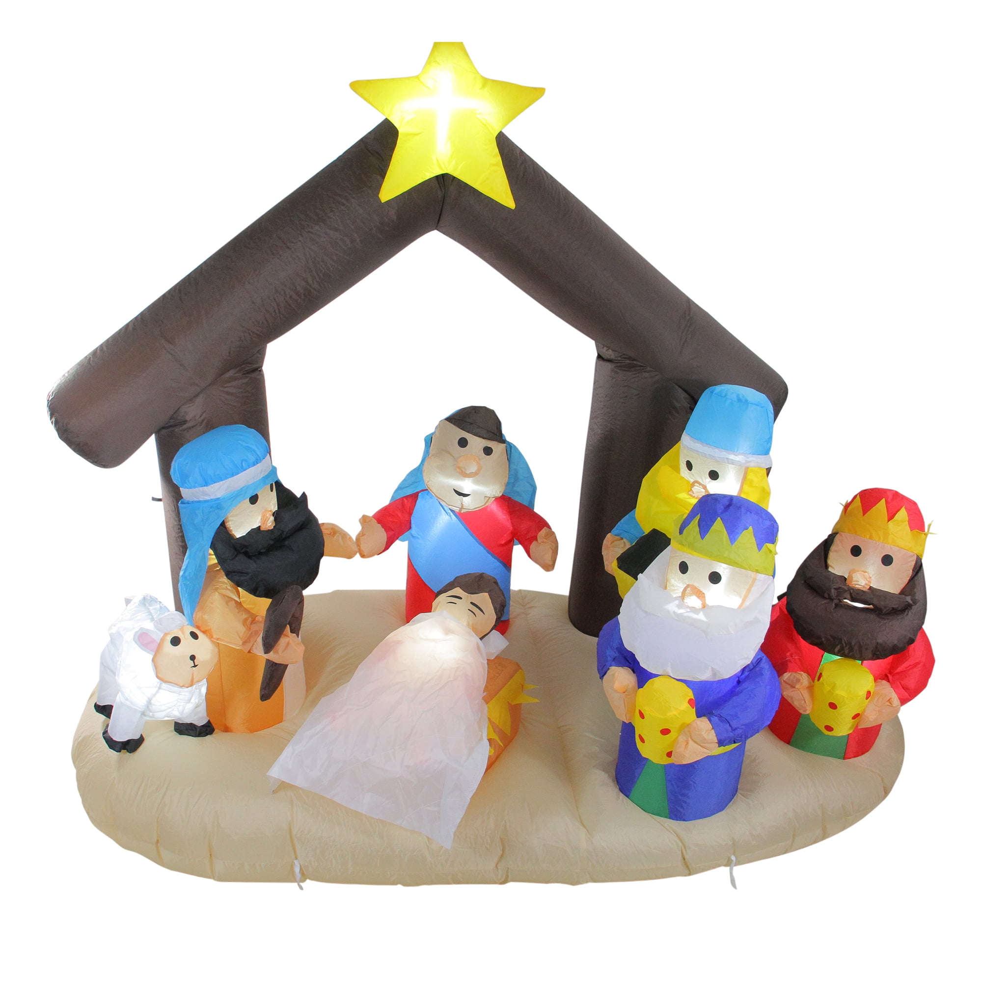 5 5 Inflatable Nativity Scene Lighted Christmas Outdoor Decoration