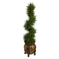 thumbnail image 3 of Nearly Natural 4.5' Prelit LED Spiral Cypress Artificial Tree in Planter, 3 of 4