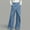 #29Blue, variant on Women's Casual Linen Wide Leg Pants, Wrap Design High Waist Trousers