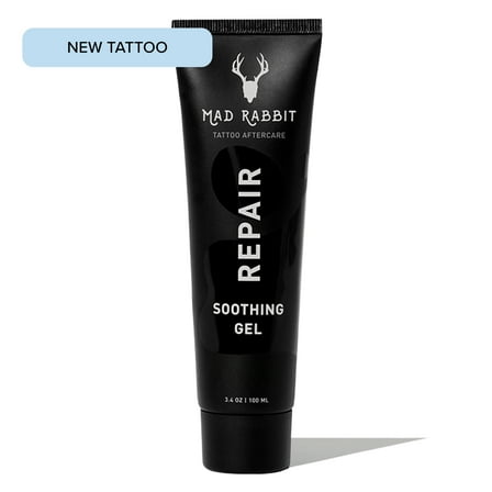 Mad Rabbit Repair Soothing Gel, Moisturizing Tattoo Aftercare with Clean Ingredients, 3.4 oz