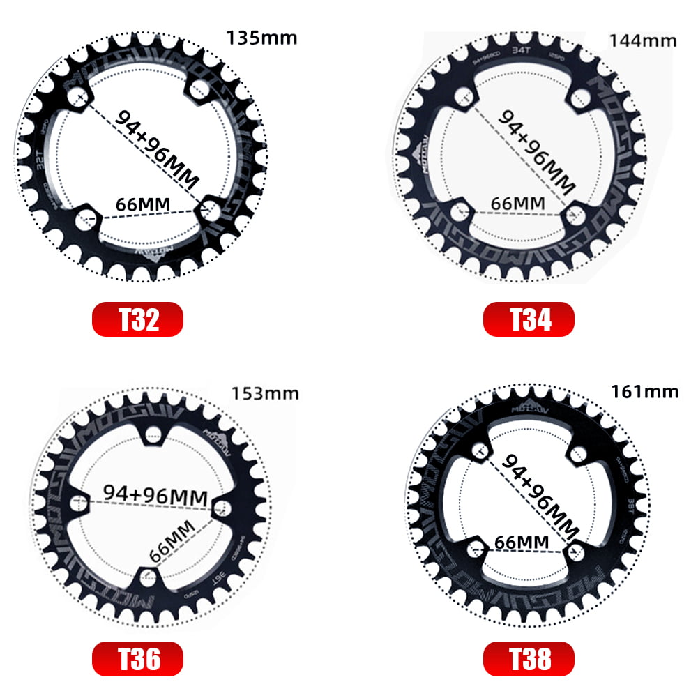94+96BCD MTB Bicycle Crank Round Chainring Chain Wheel Crankset Tooth Plate