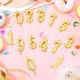 thumbnail image 3 of Olurrisa 28 PCS Number Birthday Candles Gold Number Candles Cake Candles for 1st Birthday to 18th Birthday Decoration, Wedding Anniversary, Party Celebration, Baby Showers (Gold), 3 of 7