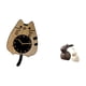thumbnail image 5 of Reloj de pared con estatua de gato, figura de cerámica, decoración de mesa, madera y acrílico, mecanismo silencioso, adorno de , ideal para sa, 5 of 8