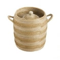 thumbnail image 3 of Cape Craftsmen Handwoven Kaisa Grass Taupe Artisan Baskets with Lid, Set of 2, 3 of 4